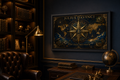 Framed Poster – Vintage Compass 'Find Your True North' Wall Art