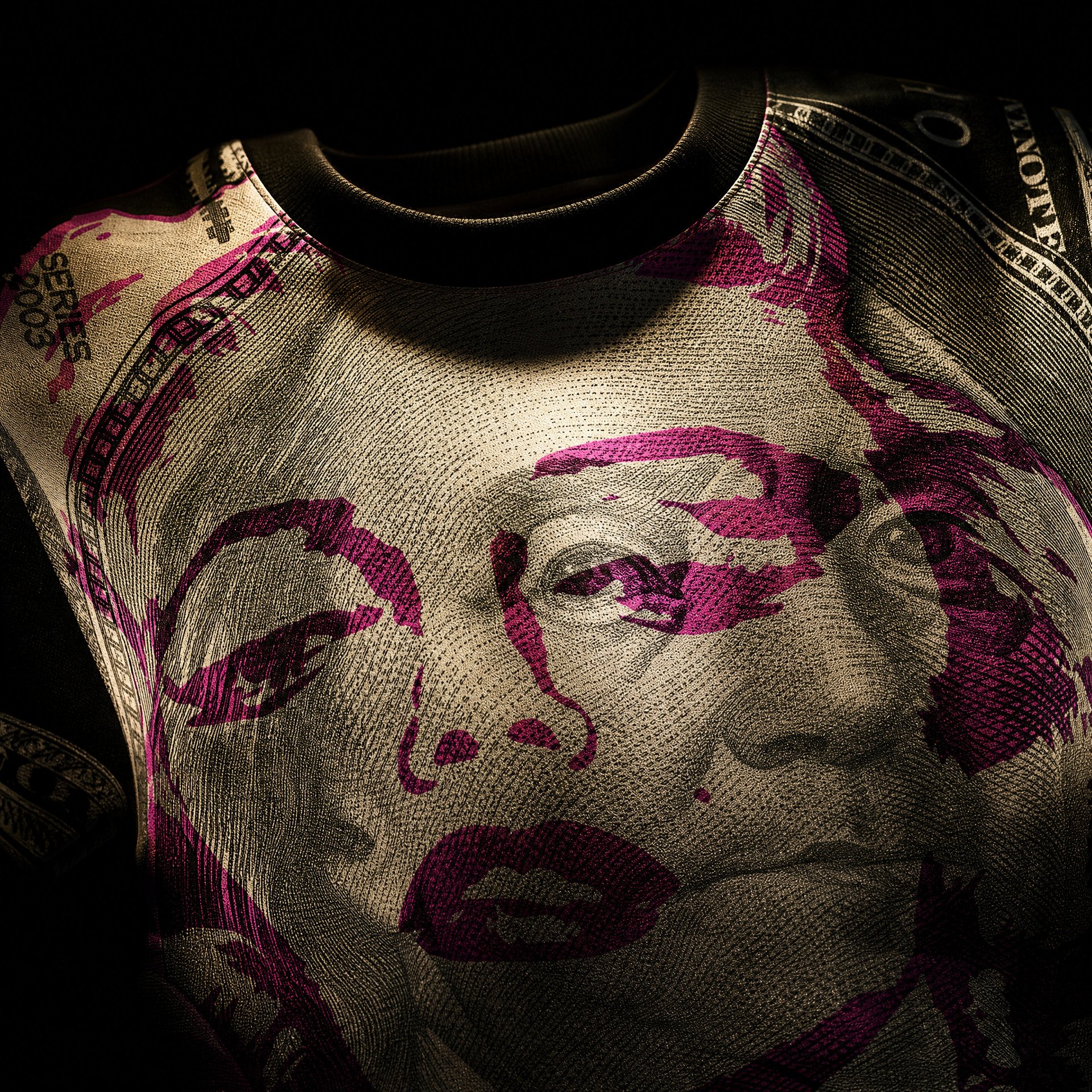 Marilyn Monroe Money Portrait Tee — Women's Graphic Cut & Sew T-Shirt
