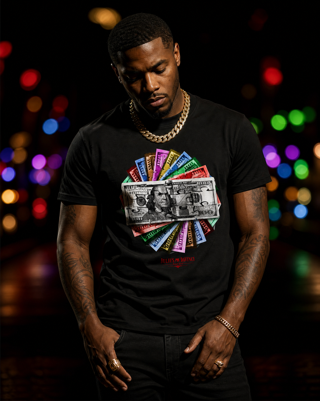 The Rainbow Stack Tee — Julius Davinci World Currency