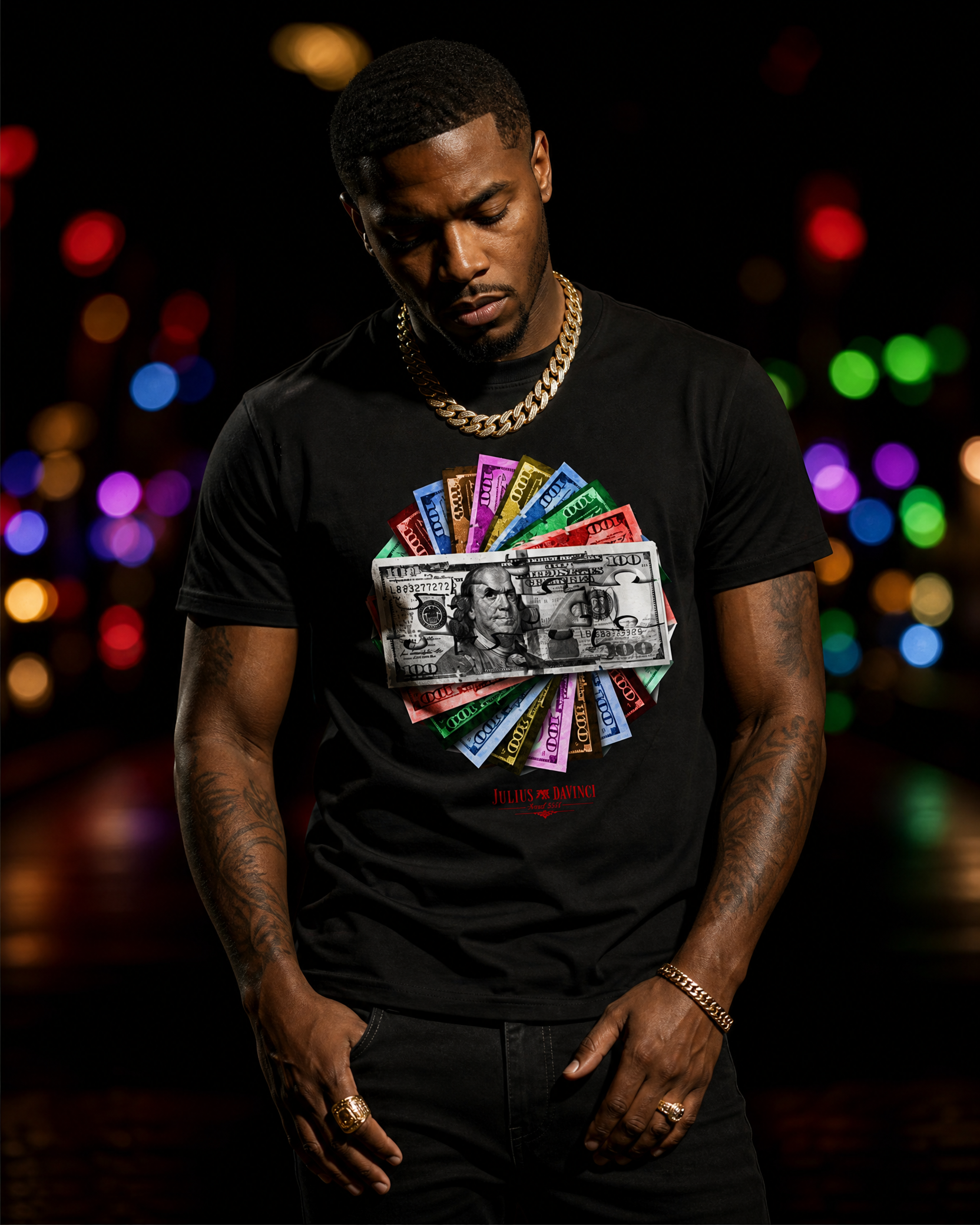 The Rainbow Stack Tee — Julius Davinci World Currency
