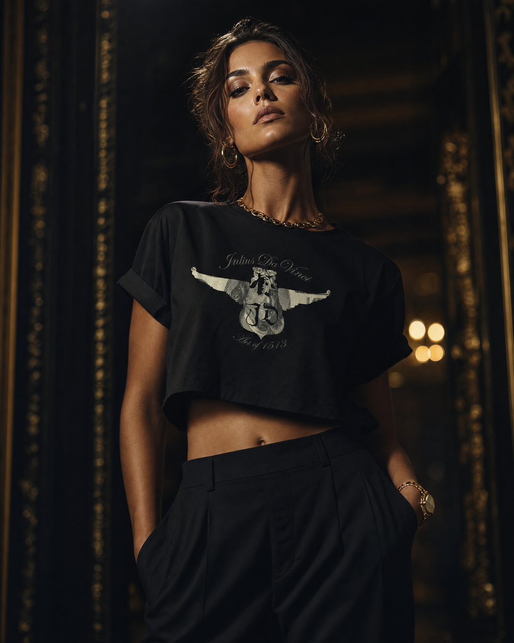 Crop Tee — Vintage Graphic "Just a Little Dirt" Women's Jersey Crop