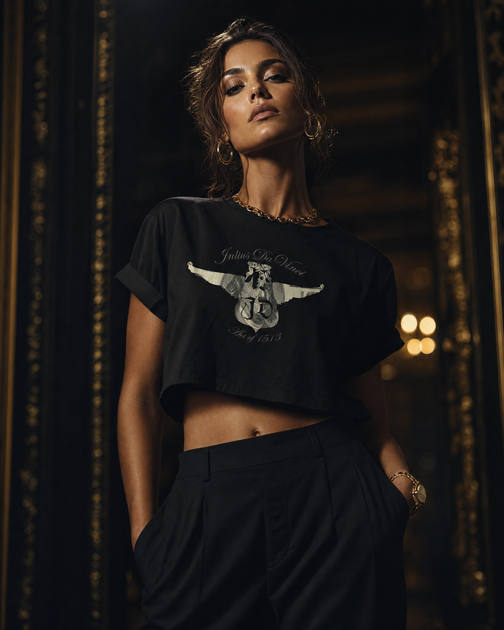 Crop Tee — Vintage Graphic "Just a Little Dirt" Women's Jersey Crop
